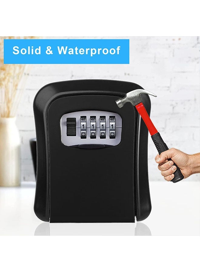 Wall Mounted Key Lock Box for Outside, Sturdy and Durable Waterproof Emergency Spare Key Lock Box for Garage School Spare House, Key Cabinet with Resettable Code for Home - Image 5